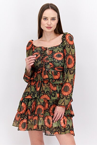 Beulah فستان نسائي متعدد الطبقات، متعدد الألوان