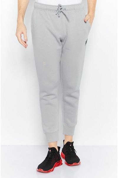 DKNY Sport Men Sportswear Fit Brand Logo Walking Jogger Pants, Light Grey