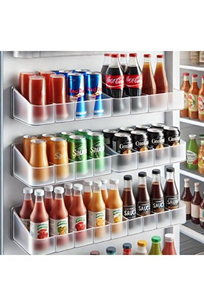 Mikasso Çok Amaçlı Buzdolabı Raf Ayırıcı Seti - 10 Adet Pratik Düzenleme Çözü...