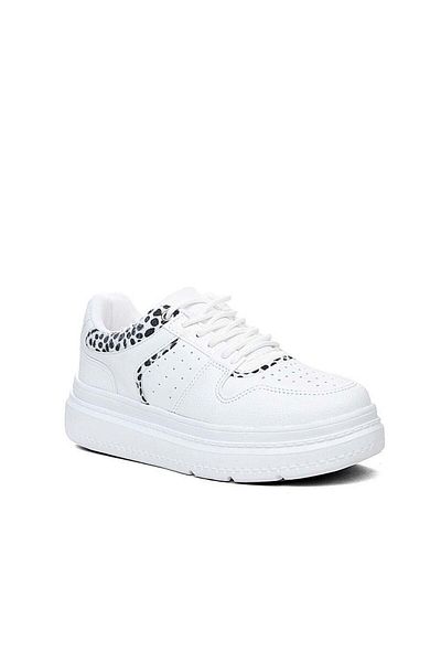 Evojean Pantofi Venus White Leopard - Talpă înaltă, Pantofi casual pentru femei 173