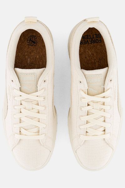 Puma Women Mayze Blank Canvas Lace Up Outdoor Shoes, Off White