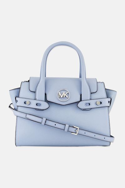 Michael Kors Women Brand Logo Satchels Bag 21 H X 28 L X 9 W Cm, Blue