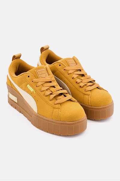 Puma Women Mayze Wedge Suede Shoes, Desert Tan
