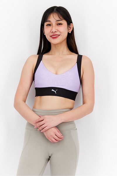Puma حمالة صدر رياضية بدون أكمام للنساء، باللون الأسود