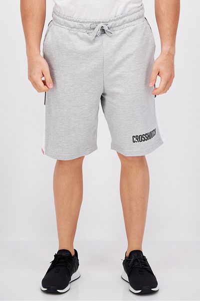Crosshatch Men Sportswear Fit Plain Training Shorts, Grey Marl
