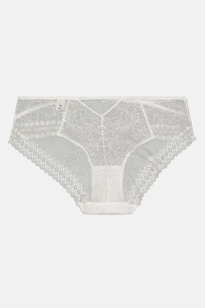 Etam Women Lace Pull-on Short Panty, White