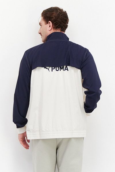 Puma سترة تدريب رياضية للرجال بشعار العلامة التجارية، باللون الأزرق الداكن