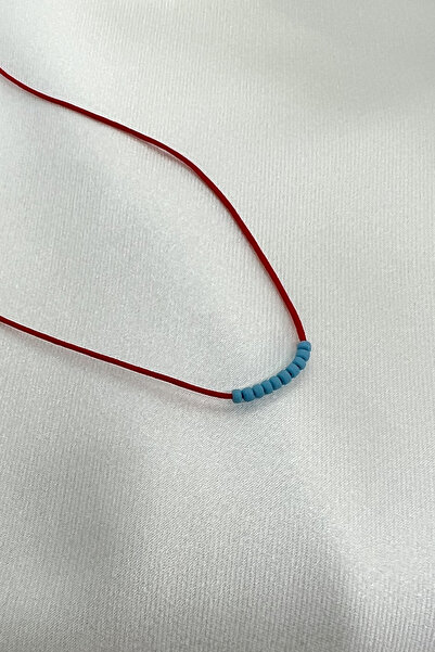 The Leia Kırmızı İpli Boncuklu Şans Kolyesi