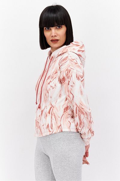 Style Not Size x Jenni Women Hooded Tie Dye Sweatshirt, White