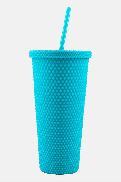 Vessel Studded Tumbler With Lid Straw 710ml, Turquoise