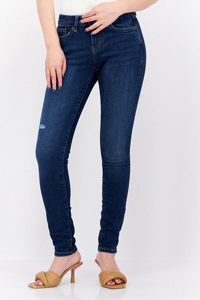 Esprit Women Skinny Fit Dark Wash Stretchable Jeans, Navy