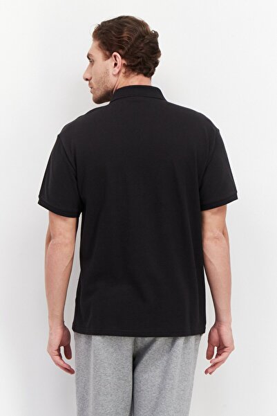 Puma Men Relaxed Fit Brand Logo Training Polo Shirts, Black