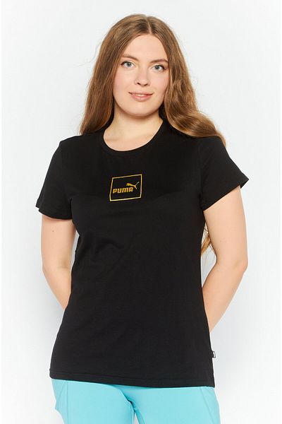 Puma Women Sportswear Fit Short Sleeve Outdoor Top, Black
