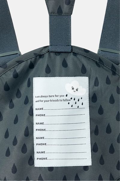 Tchibo Toddlers Girl Allover Printed Rain Pants, Grey