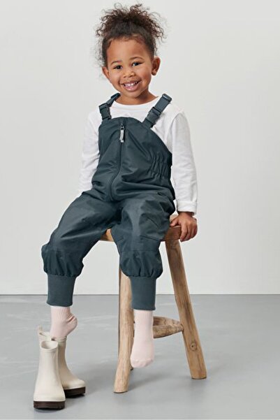 Tchibo Toddlers Boy Solid Thermal Rain Pants, Slate Blue