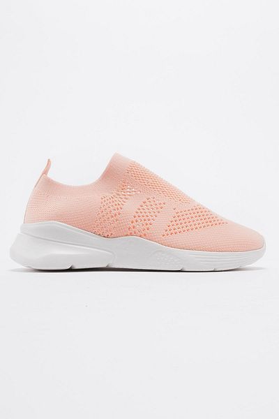 Ccway Tricotaj de damă de culoare pulbere Pantofi sport