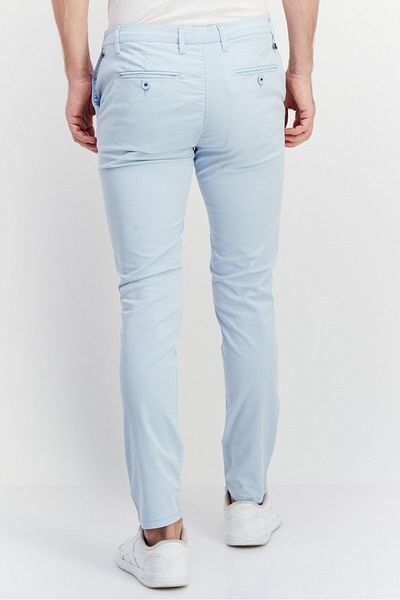 Sorbino Men Regular Fit Solid Chino Pants, Light Blue