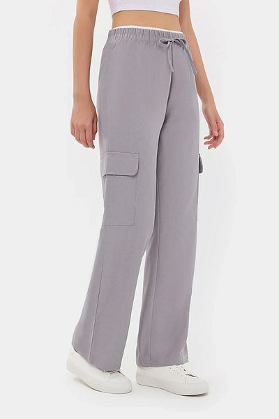 Hiccup Pantaloni cu talie înaltă, cu talie elastică, cu croiala dreaptă