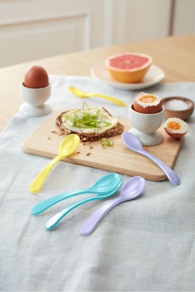 Tchibo 2 Pieces Egg Spoons, Turquoise