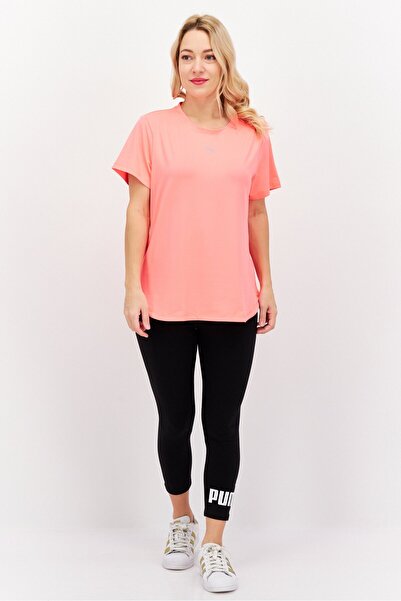 Puma Women Sportswear Fit Brand Logo Training T-Shirt, Coral