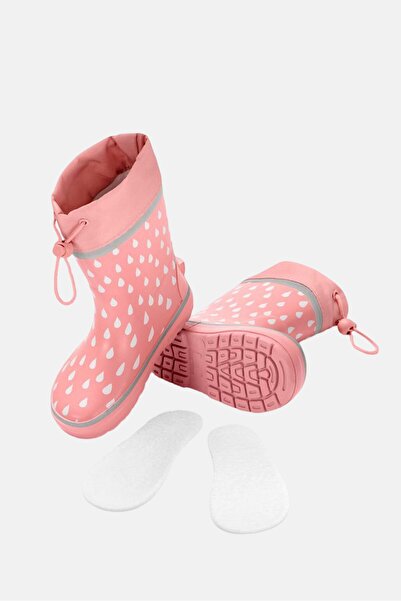 Tchibo Toddlers Girl Slip On Allover Printed Boots, Pink