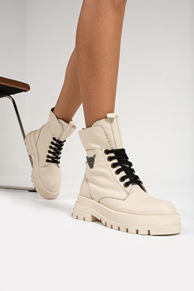 Hammer Jack Γυναικείες μπότες Lenora Γνήσιο Δερμάτινο Μπεζ