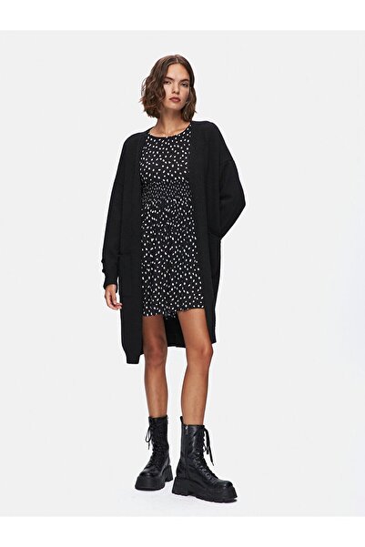 Ltb Önü Açık Uzun Kollu Triko Siyah Hırka