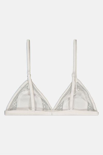 Etam Women Textured Non Padded Bra, White