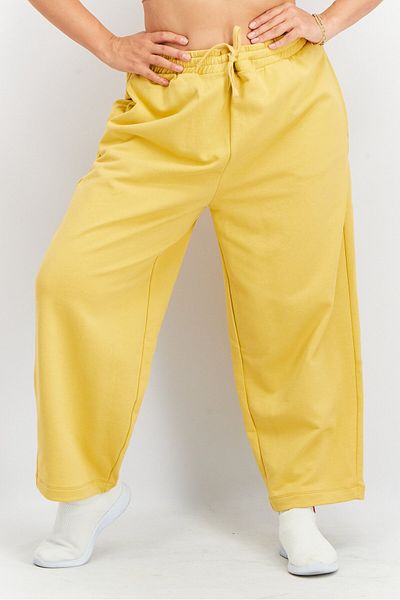 NAH/ Studio Women Drawstring Pull-on Jogger Pants, Natural Yellow