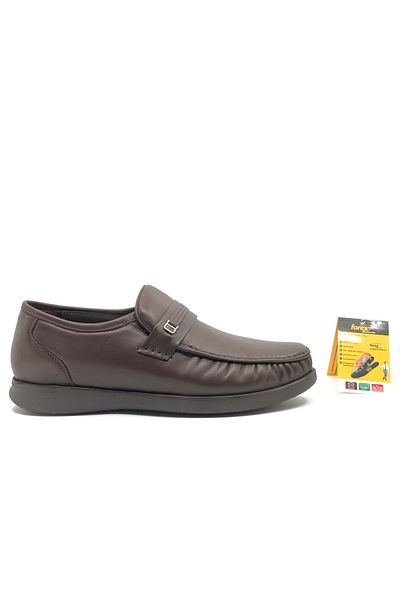 Kids Club Shoes Forex 4048 Dr.Tavsiyeli Γνήσιο Δερμάτινο Ανδρικά Παπούτσια Casual ΚΑΦΕ