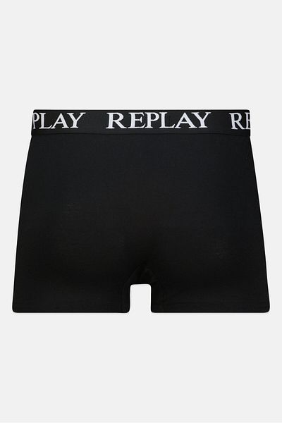 Replay Men 2 Pc Cotton Stretch Trunks, Black