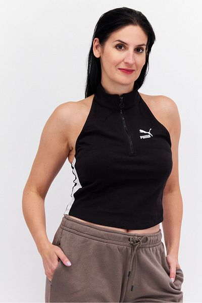 Puma Women Slim Fit Sleeveless Training Top, Black