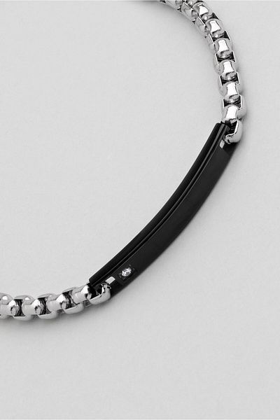 So CHIC... Zircon Stone Detailed Steel Men's Bracelet