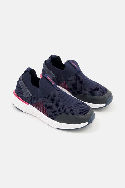 Diadora Kids Boy Textured Slip On Shoes, Navy Combo