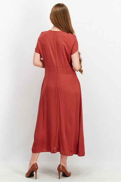 Tchibo Women Plain Maxi Dress, Rust