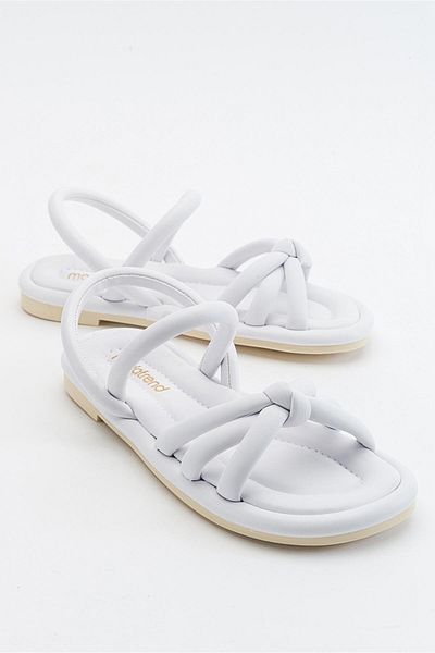 Ccway Single Strap Knuckle Women's Sandals White