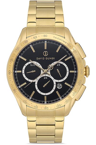 DAVID GUNER Sari Coated Black Dial Men's Watch Dg-8624Ga-B2