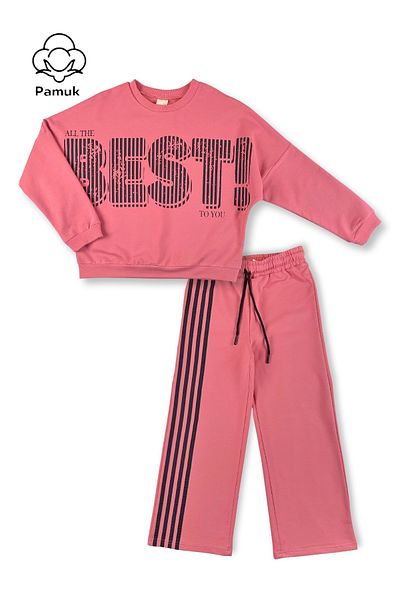 difa kids Set de sus și de jos sezonier de iarnă cu text imprimat pentru fete