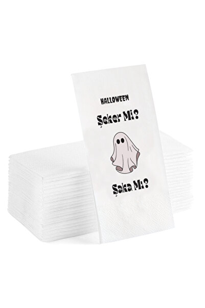 Matbaagraf Şeker mi Şaka mı Yazılı Baskılı Sunum Servis Cadılar Bayramı Hallo...