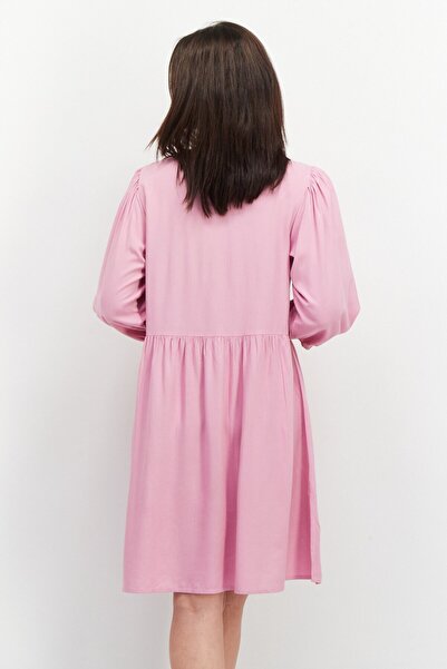 Tchibo Women Plain Midi Dress, Pink