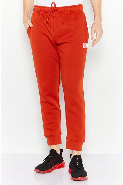 DKNY Sport Men Sportswear Fit Training Pant, Rust