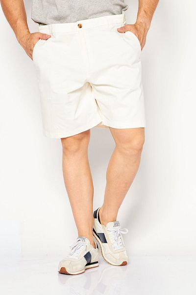 Perry Ellis Men Embroidered Basic Shorts, White