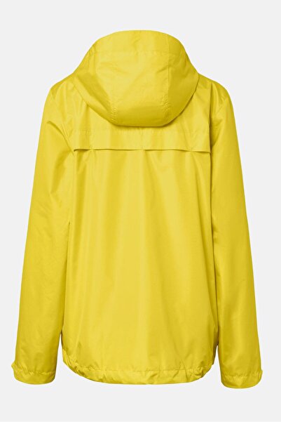 Tchibo Women Hooded Long Sleeve Solid Rain Jacket, Yellow