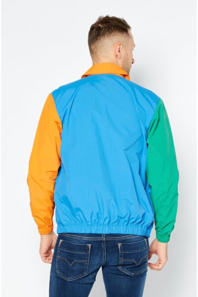 Esprit Men Brand Logo Windbreaker Jacket, Blue