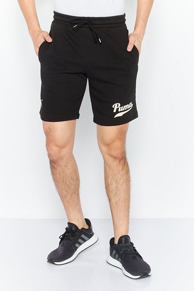 Puma Men Sportswear Fit Brand Logo Basic Shorts, Black