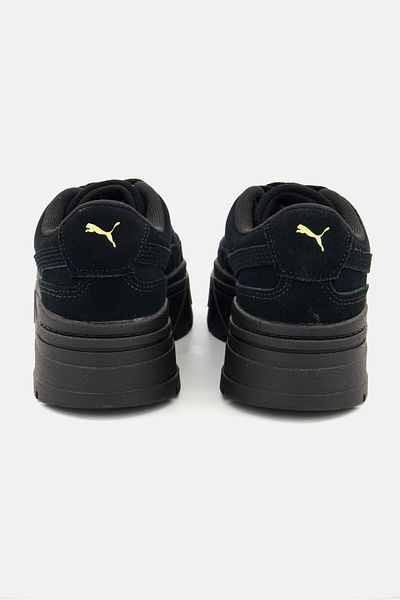 Puma Women Mayze Stack Suede Lace Up Sport Shoes, Black