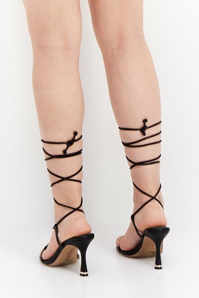 Kenneth Cole Women Belinda Tie Closure High Heel Sandals, Black