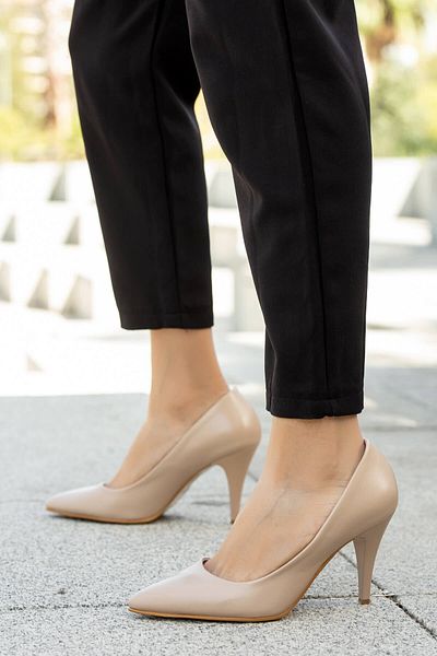 Ccway Women's Heeled Shoes Beige Skin