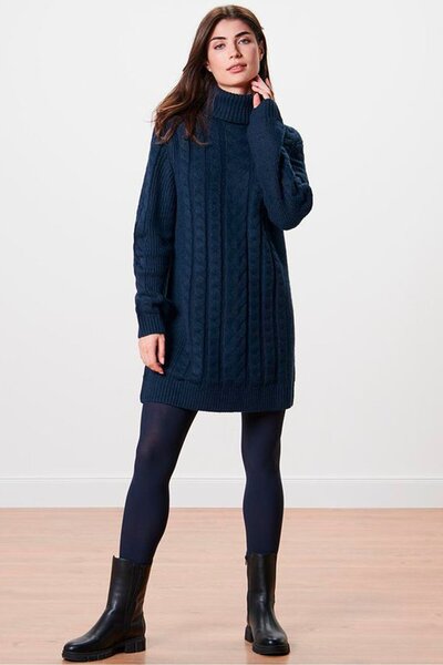 Tchibo Women Textured Sweat Dress, Navy