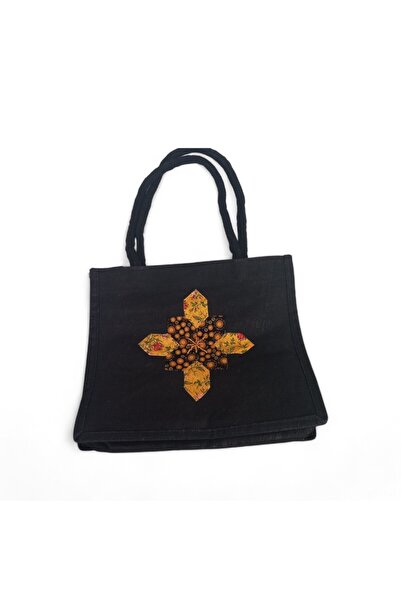 Hedea حقيبة من الجوت الأسود الفاخر - رقم 4